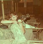 L/Cpl Tanner Lewis, Golf Comapny 2/1 rear, With his M-79 Grenade Launcher.  Vietnam 1971.