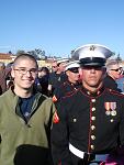 With a member of the Silent Drill Platoon. 20090307
