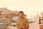 Cpl R. Sanchez USMC out on the Okinawan town after I was medivaced from 1st Med Bn. Veitnam for the second time.  Okinawa Japan, April 1971