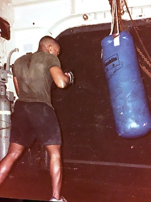 Heavy Bag Workout on USS New Orleans LPH11