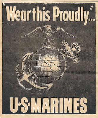 WWII USMC Newspaper Ad