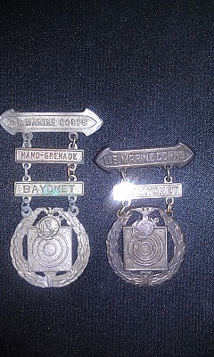 WWII weapons qual badges