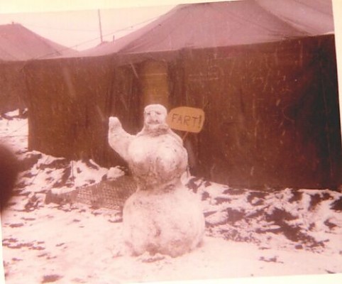Snowman at Mt Fuji