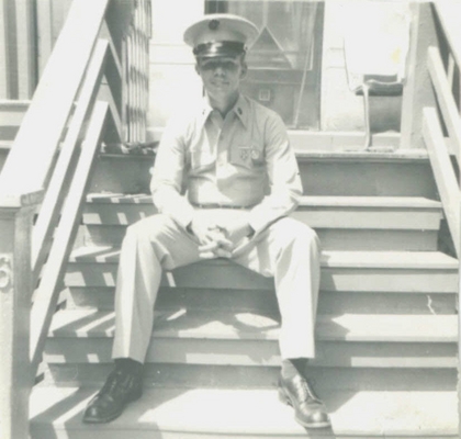 Pvt. Bill Hamon, boot-leave, May, 1957