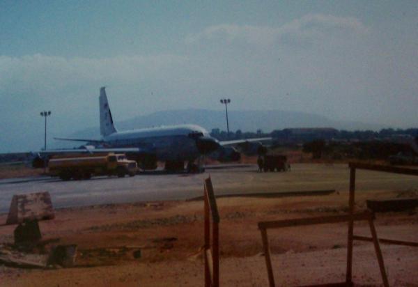 This is one of the birds that we used to guard in Greece -- Air Force RC-135.  That's a bad bird.....