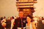 USMC 002 Mom and I during Tiger Cruise on Kennedy