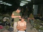 This was taken when we 1st arrived at Camp Fallujah in 2004. Not alot of room to breathe, but always good times.